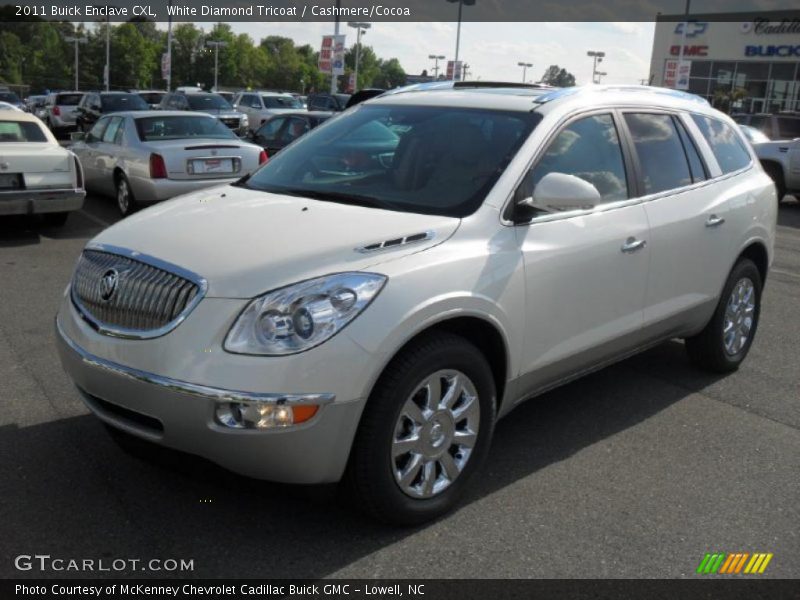 White Diamond Tricoat / Cashmere/Cocoa 2011 Buick Enclave CXL