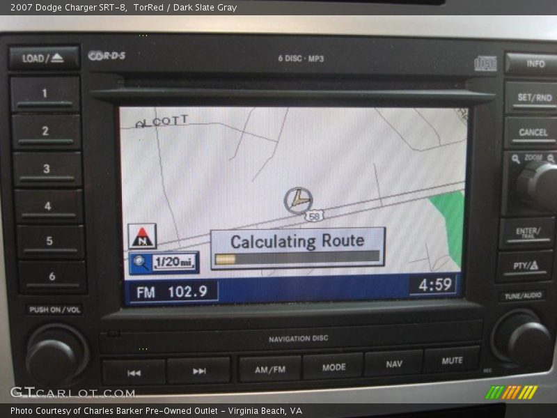 Navigation of 2007 Charger SRT-8