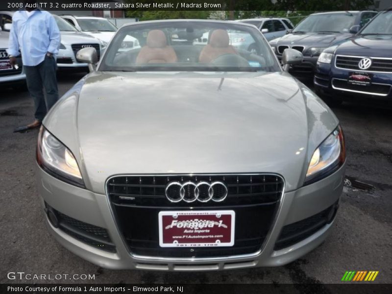 Sahara Silver Metallic / Madras Brown 2008 Audi TT 3.2 quattro Roadster