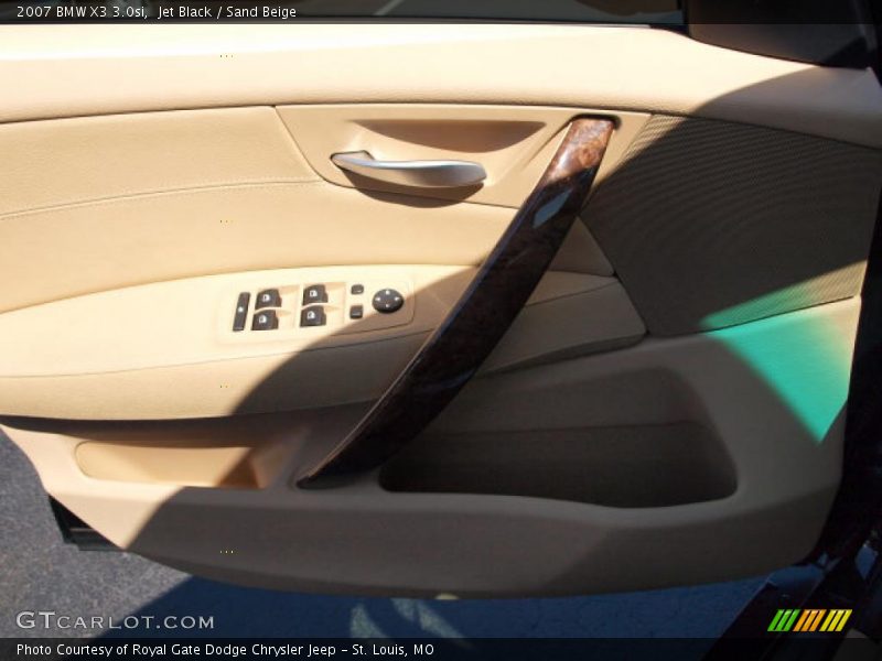 Jet Black / Sand Beige 2007 BMW X3 3.0si