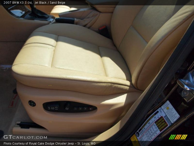 Jet Black / Sand Beige 2007 BMW X3 3.0si