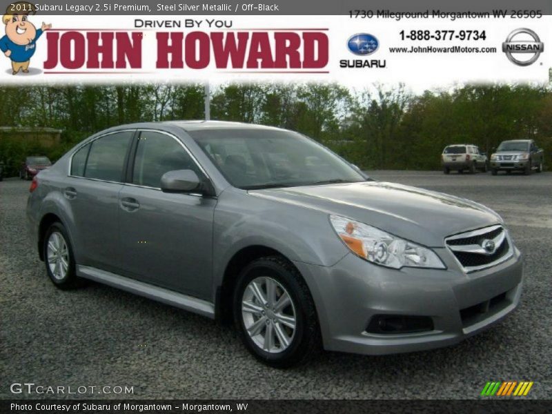 Steel Silver Metallic / Off-Black 2011 Subaru Legacy 2.5i Premium