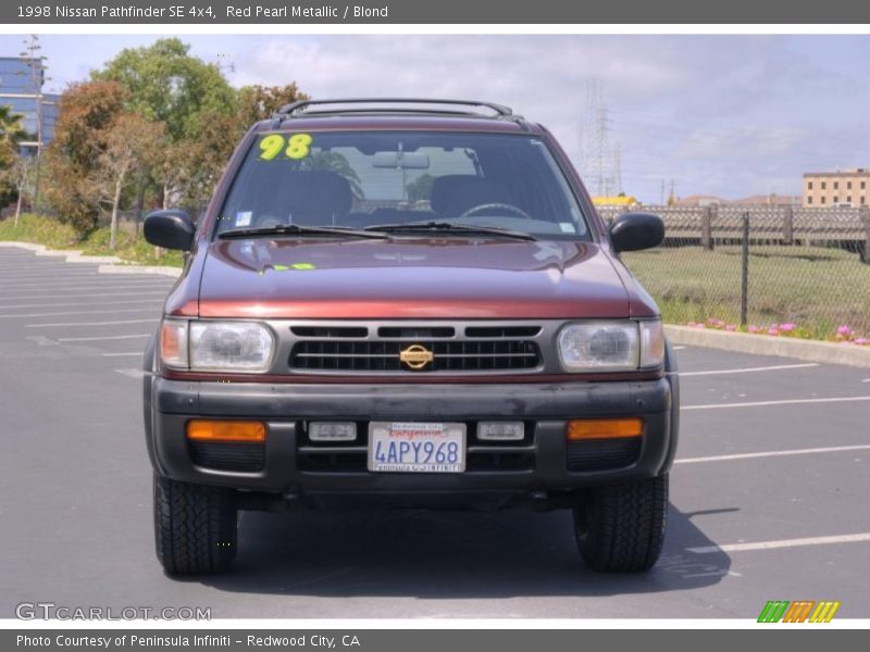 Red Pearl Metallic / Blond 1998 Nissan Pathfinder SE 4x4