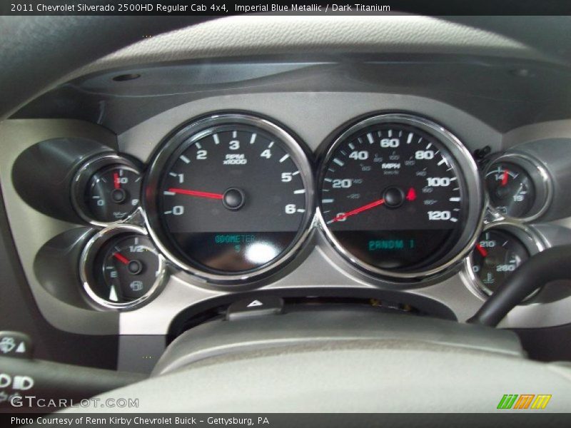 Imperial Blue Metallic / Dark Titanium 2011 Chevrolet Silverado 2500HD Regular Cab 4x4