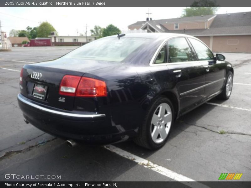 Northern Blue Pearl / Beige 2005 Audi A8 4.2 quattro