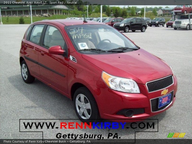 Sport Red / Neutral 2011 Chevrolet Aveo Aveo5 LT