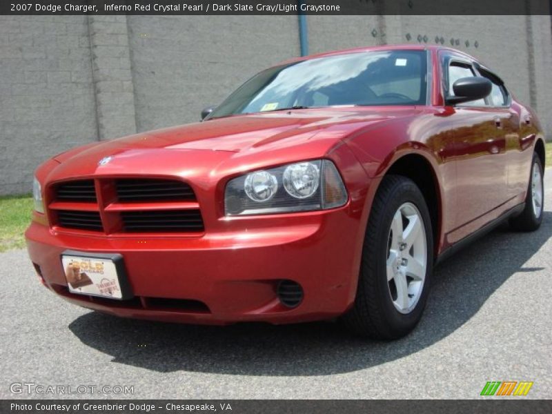 Inferno Red Crystal Pearl / Dark Slate Gray/Light Graystone 2007 Dodge Charger