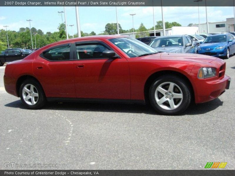 Inferno Red Crystal Pearl / Dark Slate Gray/Light Graystone 2007 Dodge Charger