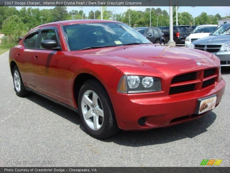 Inferno Red Crystal Pearl / Dark Slate Gray/Light Graystone 2007 Dodge Charger