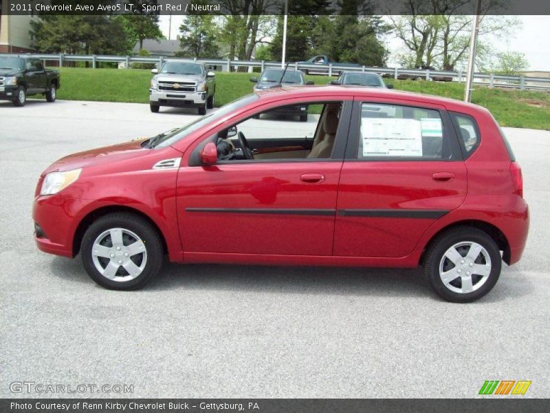 Sport Red / Neutral 2011 Chevrolet Aveo Aveo5 LT