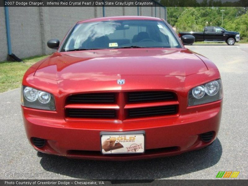 Inferno Red Crystal Pearl / Dark Slate Gray/Light Graystone 2007 Dodge Charger