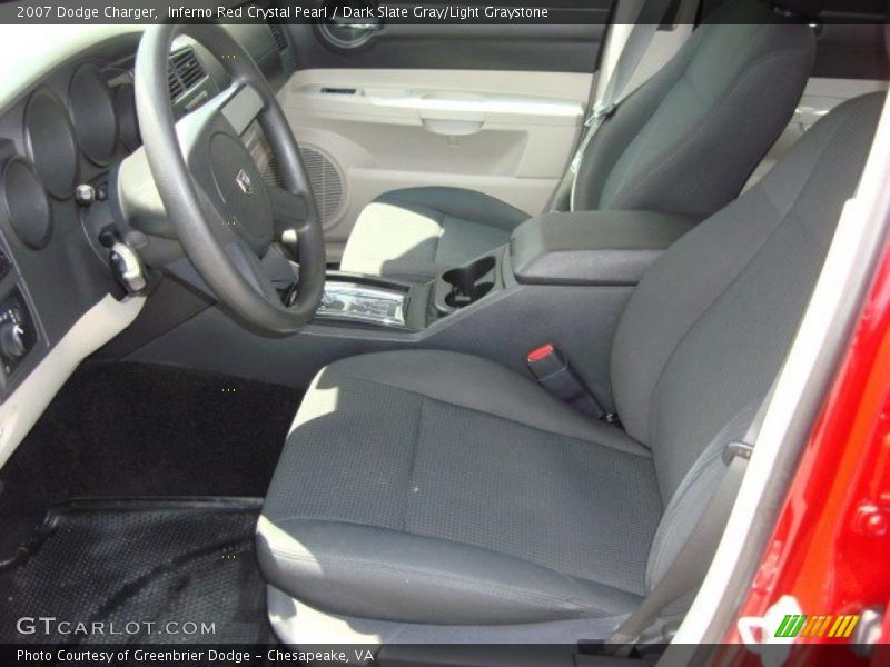 Inferno Red Crystal Pearl / Dark Slate Gray/Light Graystone 2007 Dodge Charger