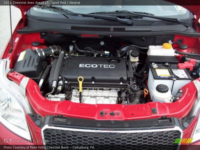  2011 Aveo Aveo5 LT Engine - 1.6 Liter DOHC 16-Valve VVT ECOTEC 4 Cylinder