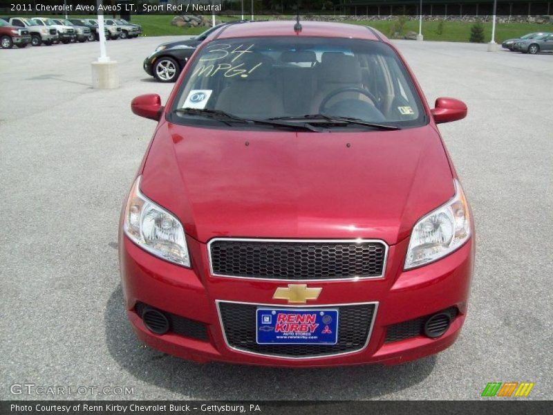 Sport Red / Neutral 2011 Chevrolet Aveo Aveo5 LT