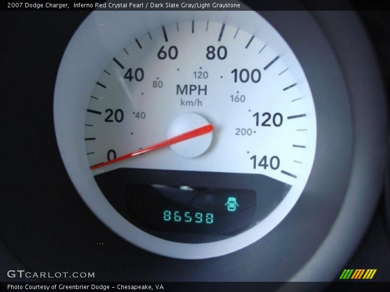 Inferno Red Crystal Pearl / Dark Slate Gray/Light Graystone 2007 Dodge Charger