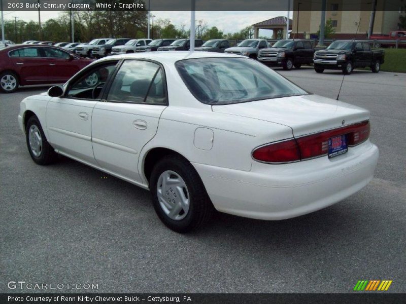 White / Graphite 2003 Buick Century Custom