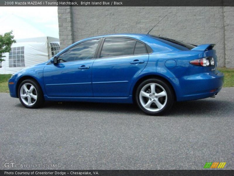 Bright Island Blue / Black 2008 Mazda MAZDA6 i Touring Hatchback