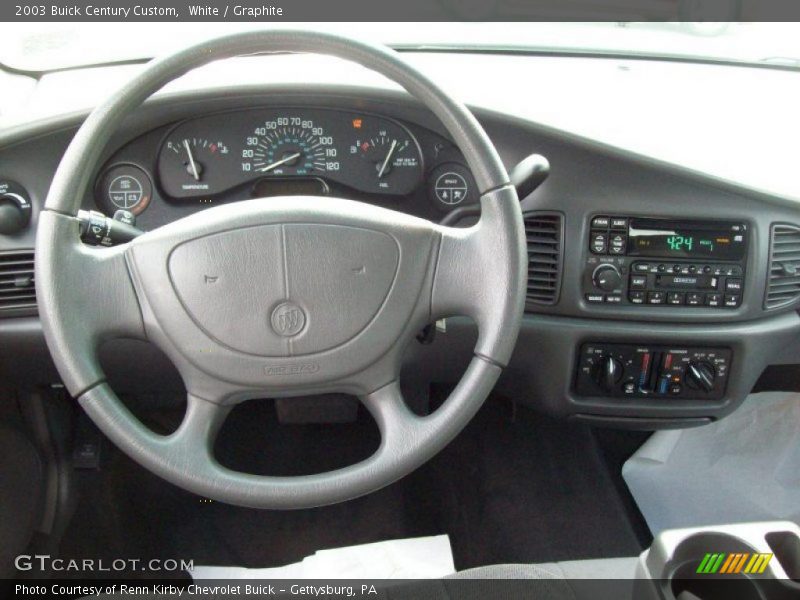 White / Graphite 2003 Buick Century Custom