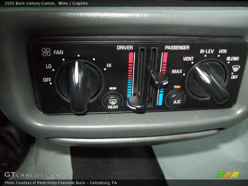 White / Graphite 2003 Buick Century Custom