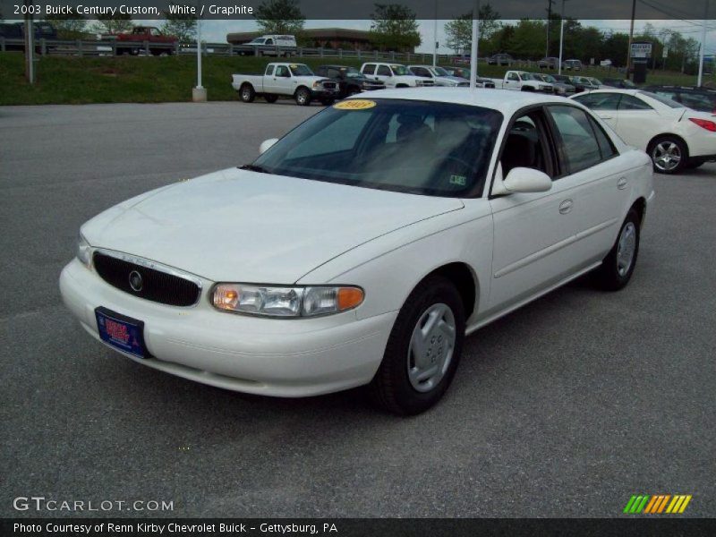 White / Graphite 2003 Buick Century Custom