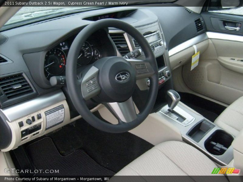 Warm Ivory Interior - 2011 Outback 2.5i Wagon 