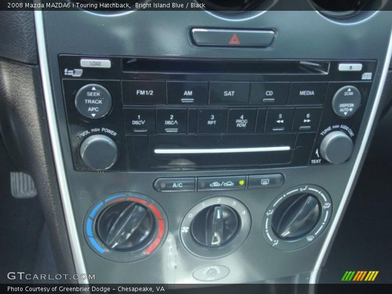 Bright Island Blue / Black 2008 Mazda MAZDA6 i Touring Hatchback