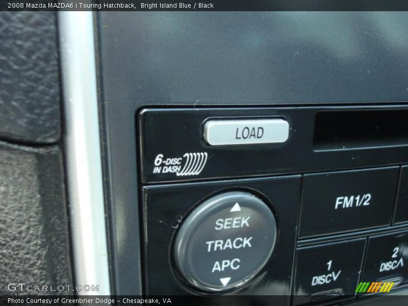 Bright Island Blue / Black 2008 Mazda MAZDA6 i Touring Hatchback