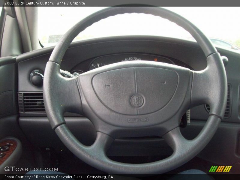 White / Graphite 2003 Buick Century Custom