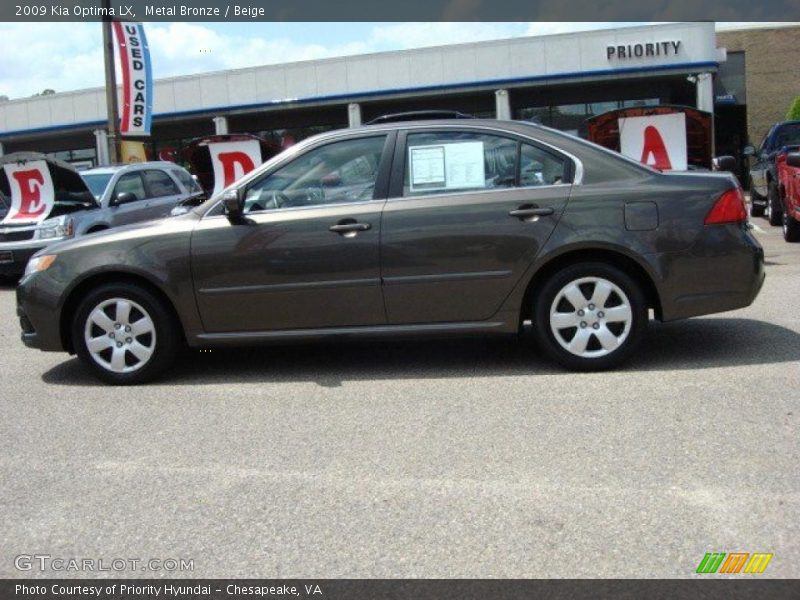 Metal Bronze / Beige 2009 Kia Optima LX