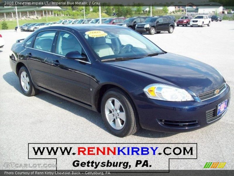 Imperial Blue Metallic / Gray 2008 Chevrolet Impala LT