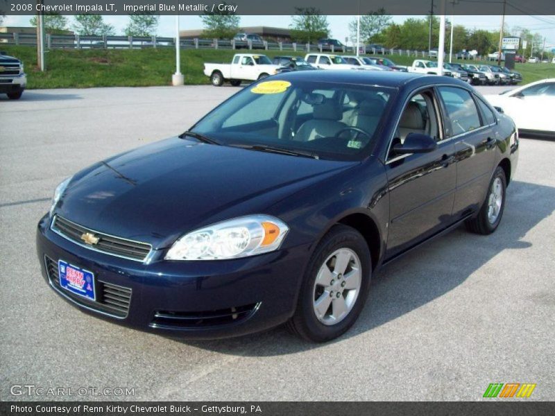 Imperial Blue Metallic / Gray 2008 Chevrolet Impala LT