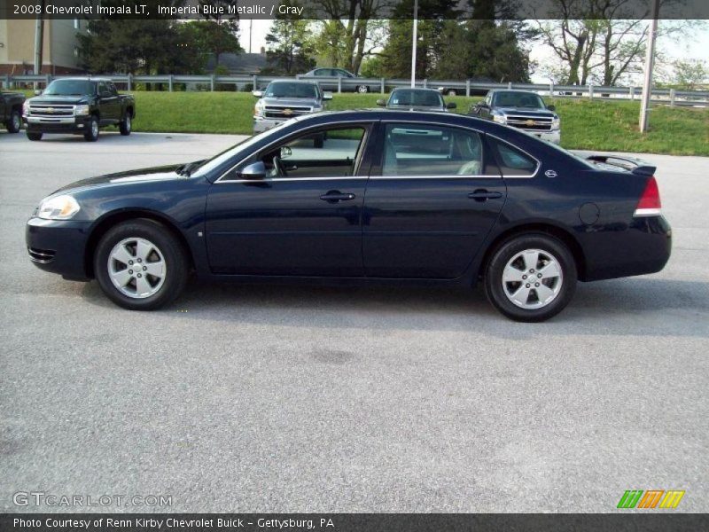Imperial Blue Metallic / Gray 2008 Chevrolet Impala LT