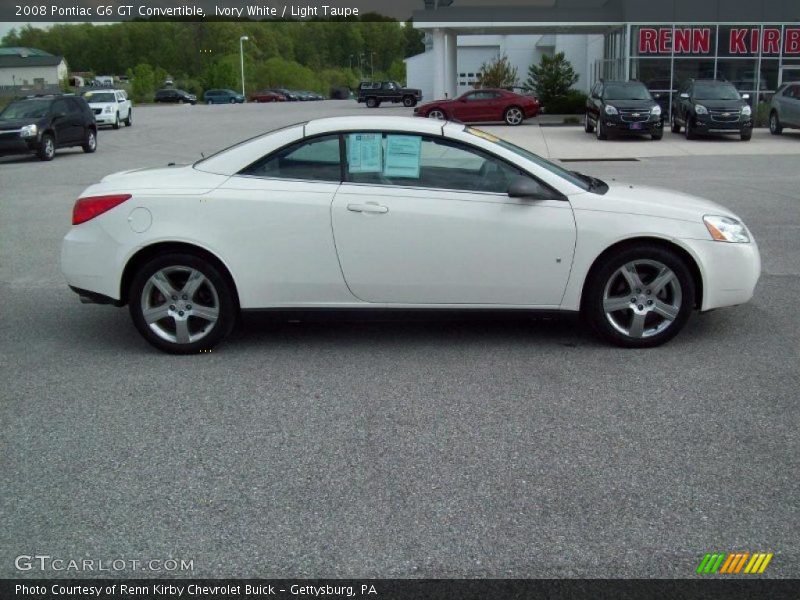 Ivory White / Light Taupe 2008 Pontiac G6 GT Convertible