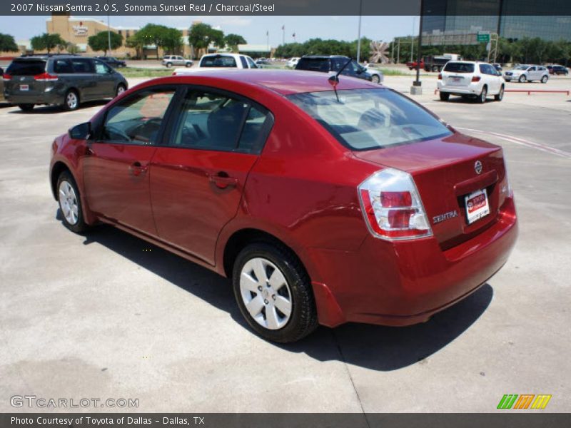 Sonoma Sunset Red / Charcoal/Steel 2007 Nissan Sentra 2.0 S
