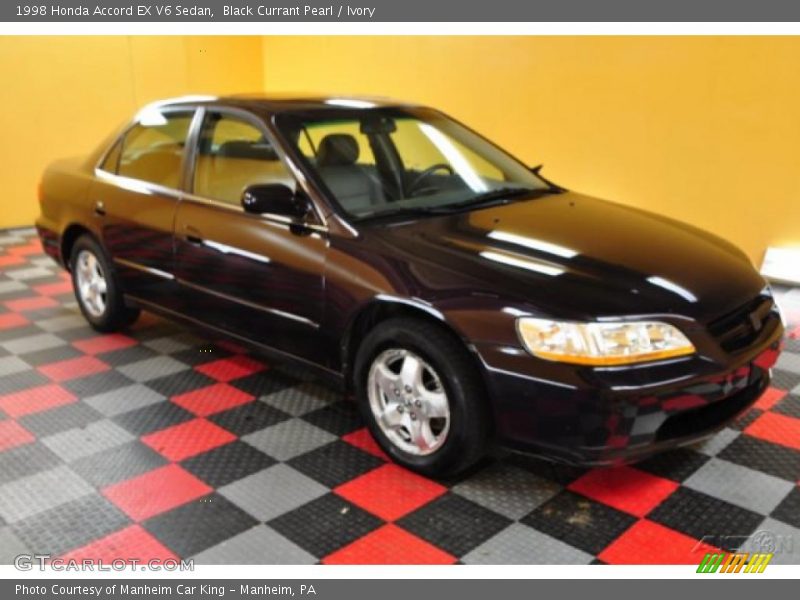 Black Currant Pearl / Ivory 1998 Honda Accord EX V6 Sedan