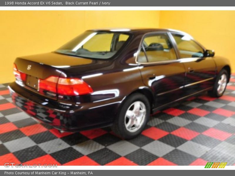 Black Currant Pearl / Ivory 1998 Honda Accord EX V6 Sedan