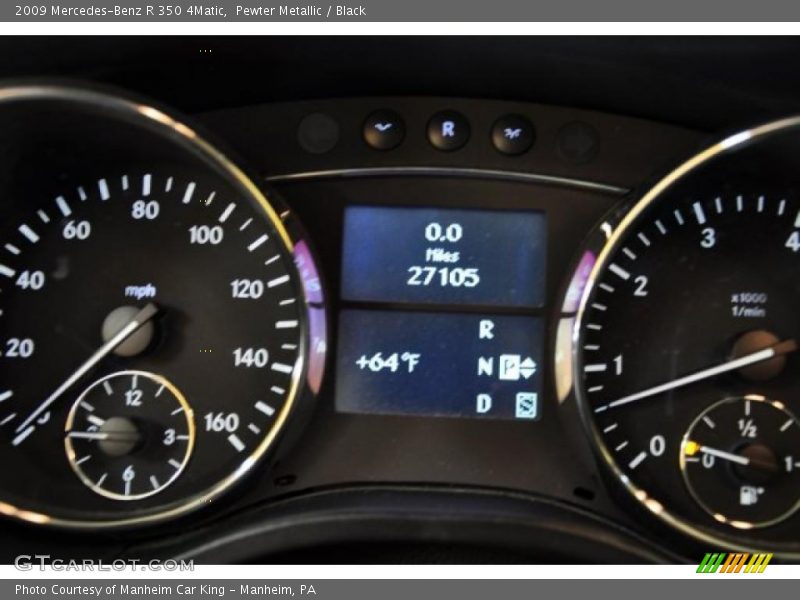 Pewter Metallic / Black 2009 Mercedes-Benz R 350 4Matic