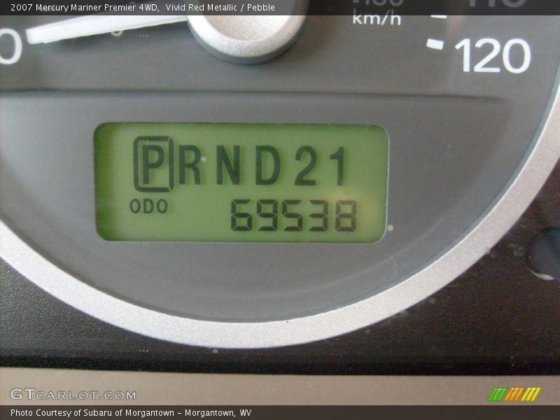 Vivid Red Metallic / Pebble 2007 Mercury Mariner Premier 4WD