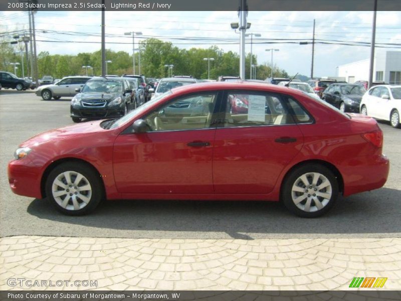 Lightning Red / Ivory 2008 Subaru Impreza 2.5i Sedan