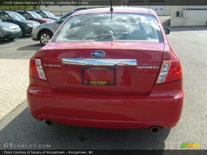 Lightning Red / Ivory 2008 Subaru Impreza 2.5i Sedan