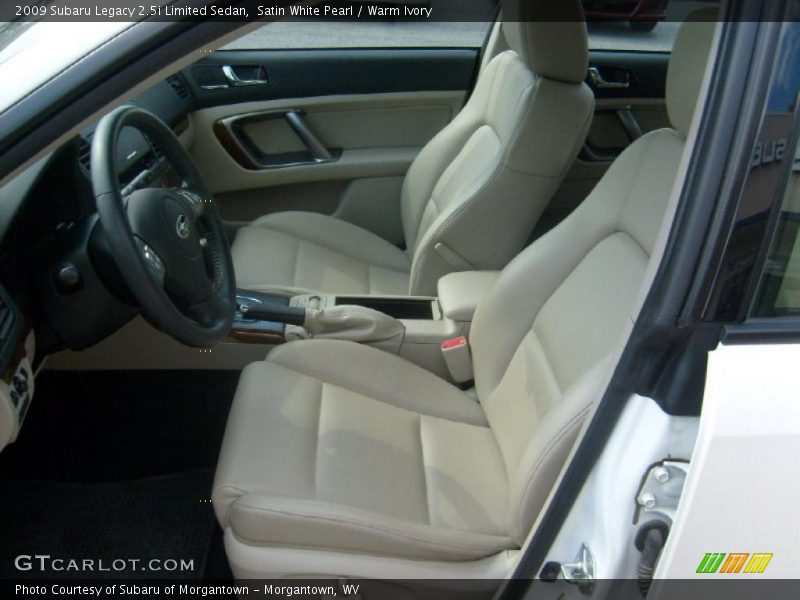 Satin White Pearl / Warm Ivory 2009 Subaru Legacy 2.5i Limited Sedan