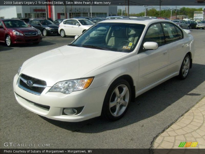 Satin White Pearl / Warm Ivory 2009 Subaru Legacy 2.5i Limited Sedan