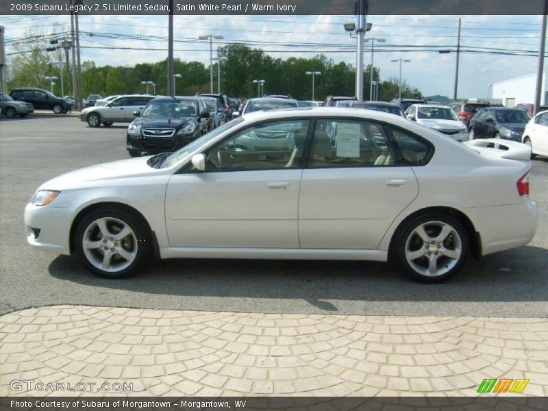 Satin White Pearl / Warm Ivory 2009 Subaru Legacy 2.5i Limited Sedan