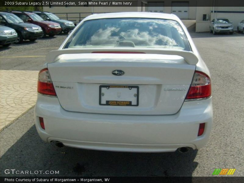 Satin White Pearl / Warm Ivory 2009 Subaru Legacy 2.5i Limited Sedan
