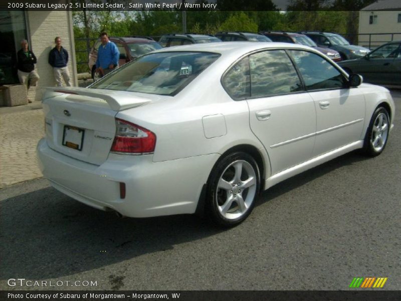 Satin White Pearl / Warm Ivory 2009 Subaru Legacy 2.5i Limited Sedan