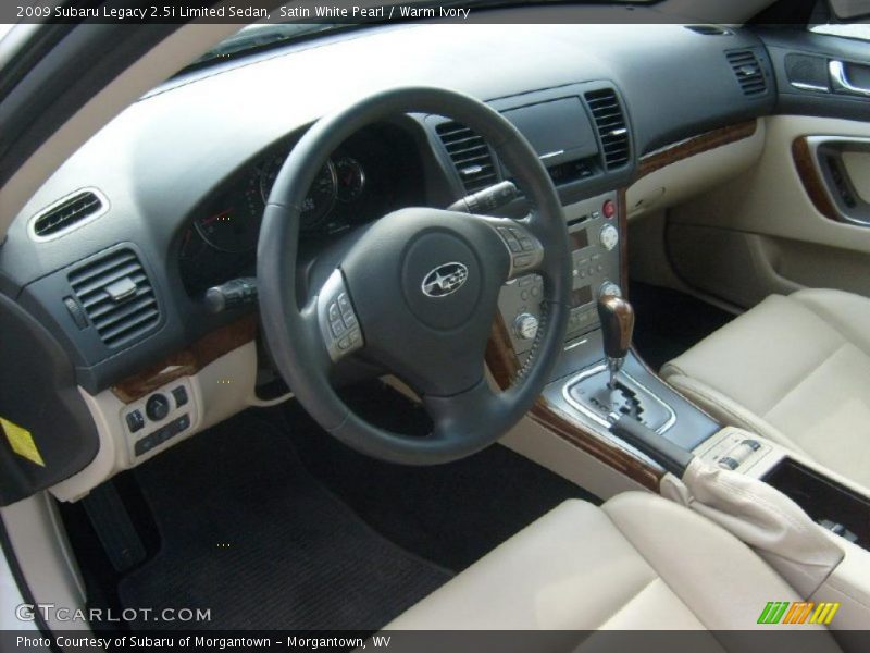 Warm Ivory Interior - 2009 Legacy 2.5i Limited Sedan 