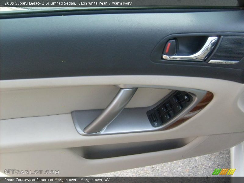 Satin White Pearl / Warm Ivory 2009 Subaru Legacy 2.5i Limited Sedan