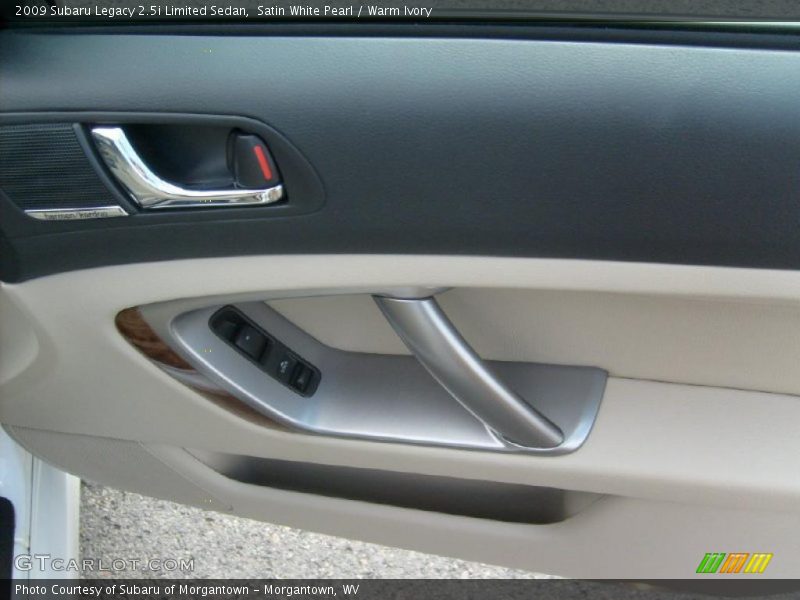 Satin White Pearl / Warm Ivory 2009 Subaru Legacy 2.5i Limited Sedan