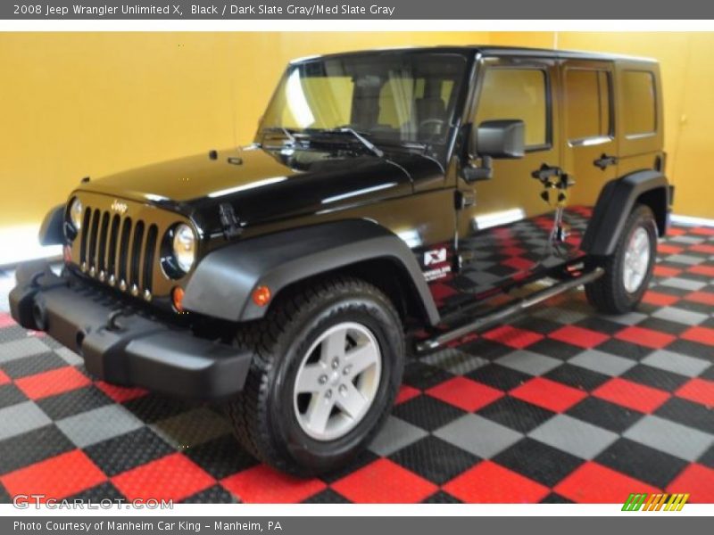 Black / Dark Slate Gray/Med Slate Gray 2008 Jeep Wrangler Unlimited X