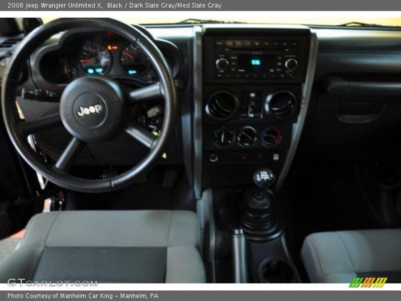 Black / Dark Slate Gray/Med Slate Gray 2008 Jeep Wrangler Unlimited X